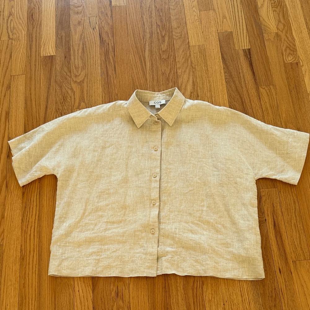 COS Light Beige Linen Shirt